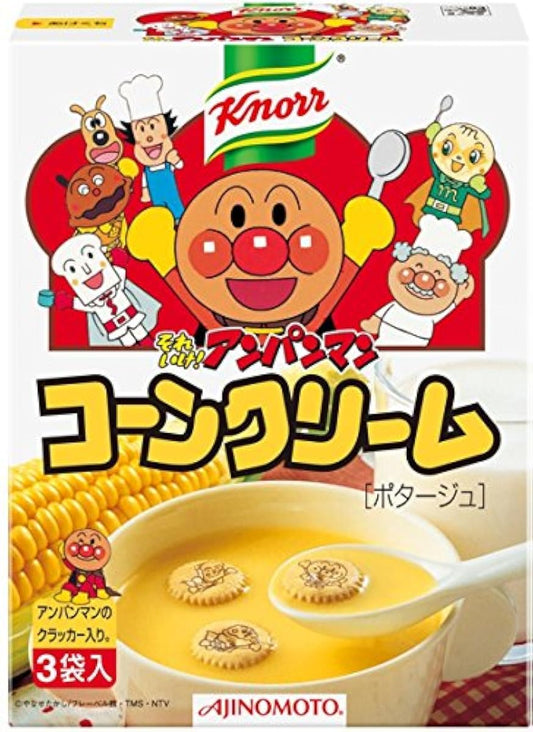 아지노모토 knorr 날아라!호빵맨(앙팡맨) 스프」콘 크림 58.5g×6개-