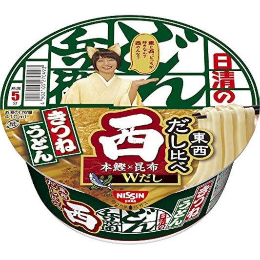 닛신식품 닛신 목지 않겠 병위(무관) 키츠네 우동 이고 비교서 95g×12개