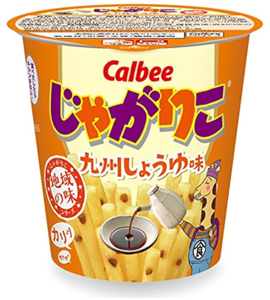 큐슈・시코쿠・중국 지구 한정! Calbee 쟈가리코 큐슈 간장 맛 1개(52g)×12개-