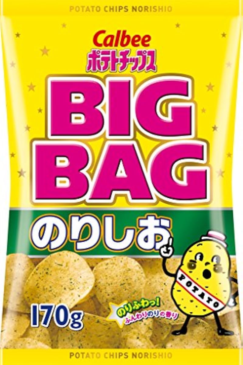 Calbee BIGBAG 포테이토 칩짭짤한 김 맛 170g×12개-