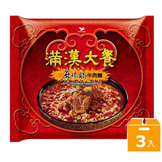 통일 미츠루한 대# 마# 과쇠고기 면 (200g×3 포) (스파이시 끓인 요리 쇠고기 라면) 대만 선물 -