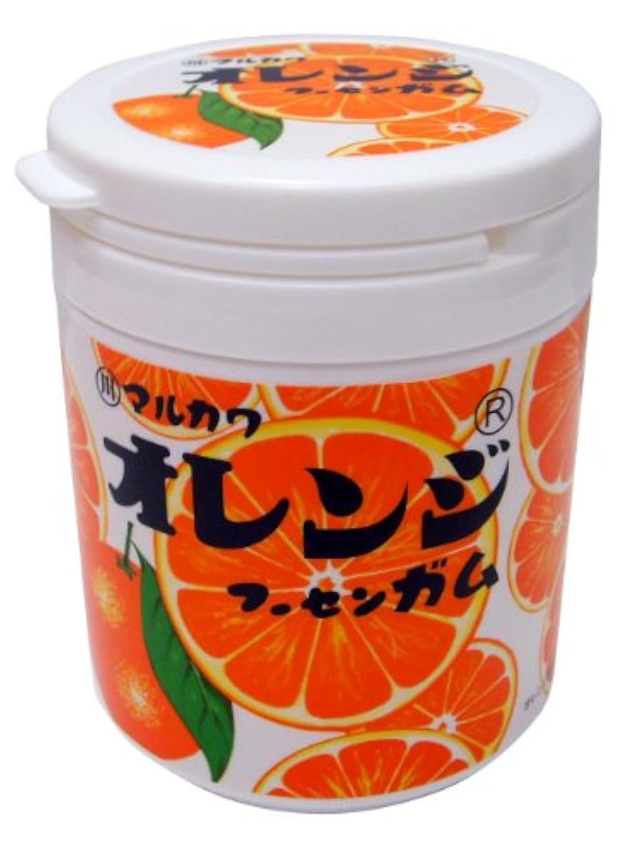 마루카와 제과 오렌지 마블 껌 보틀 130g-