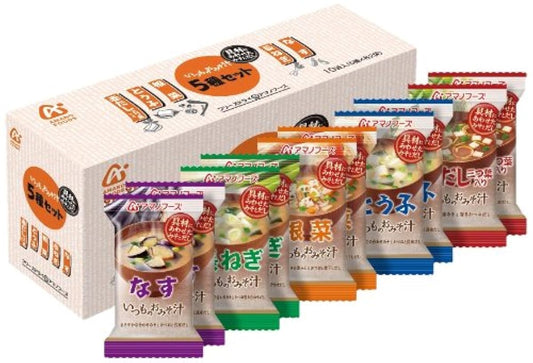 Amano foods 여느 된장국 5종 세트 10식-