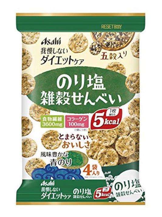 아사히 그룹 식품 리셋 바디 잡곡 센베이 짭짤한 김 맛 짠맛 88g(22g×4 포)