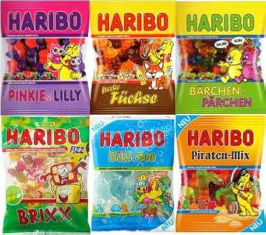 HARIBO신제품(2016～2017)인기 먹어 비교6점 세트(E)-