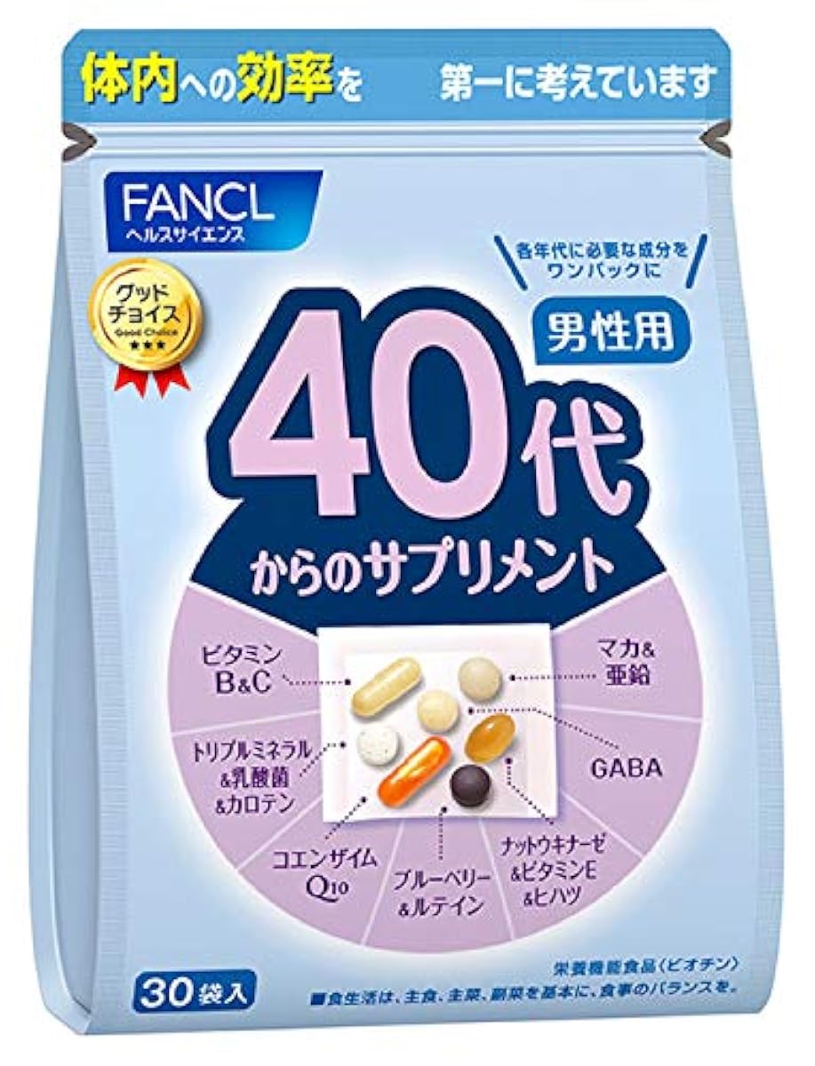 FANCL 40대 남성용 종합영양제 멀티팩 30포