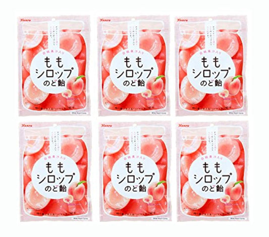 칸로 복숭아 시럽 목캔디 70g×6 포-400353