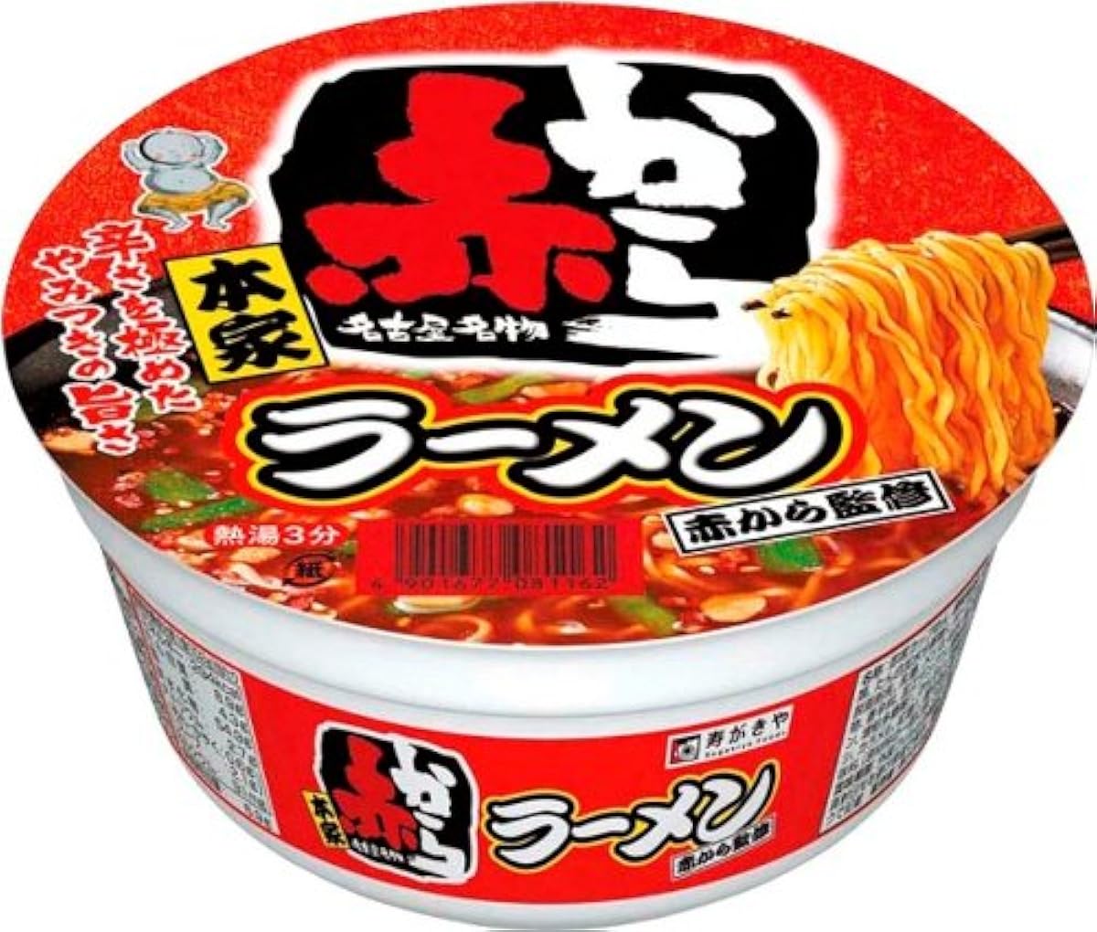 스가키야 빨강부터 감수 컵적부터 라면 116g×12개-