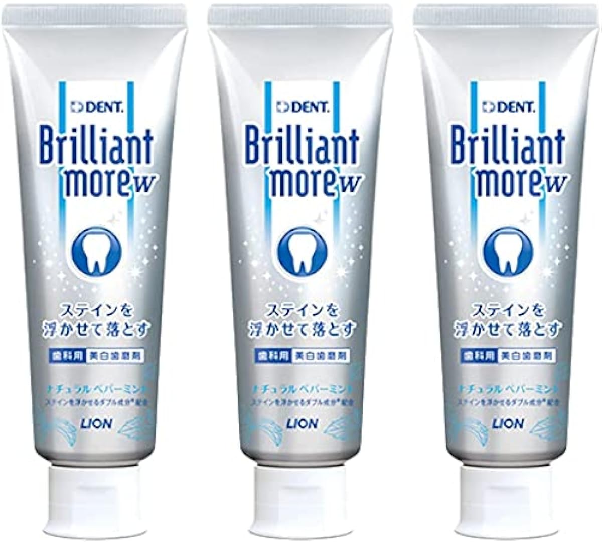 화이트닌구 브릴리언트 모어 더블 내츄럴 페퍼민트(90g) 3개(Brilliant more w)치과 전매물 화이트닌구