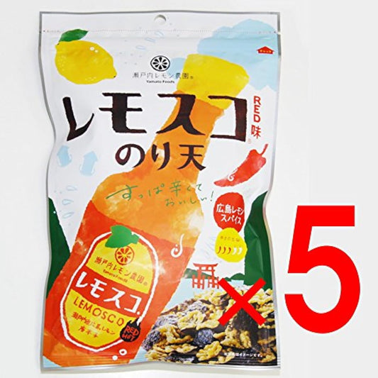 레모스코RED 맛(풀/모범/직경)해초천 60g 5 포세트 레모스코와의 콜라보레이션 신맛과 신맛 중독이 되어 이렇게(세토우치 레몬 농원)(야마토 foods)-