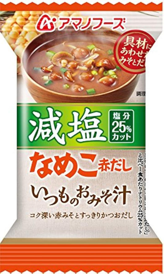 Amano foods 저염 여느 된장국 버섯류(생선 된장국) 7g×10개-