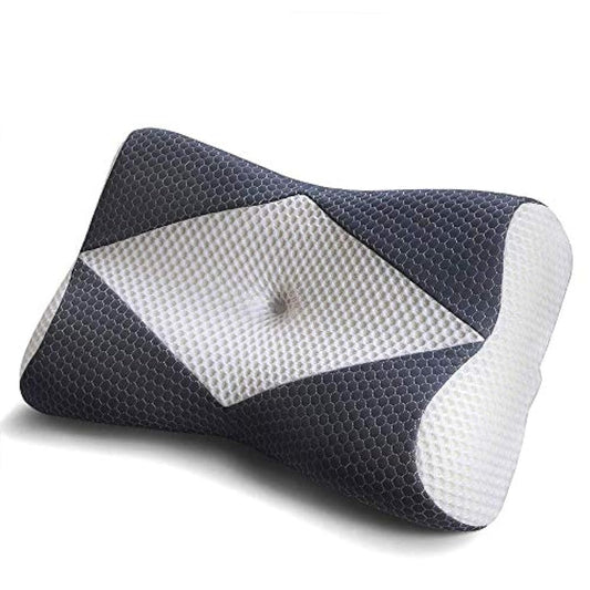 MyeFoam 침단잠 베개 저 반발 pillow 중공 설계두・경부・어깨를 상냥하게 지원한 숙면침 앙방향 옆쪽 씻을 수 있 그레이