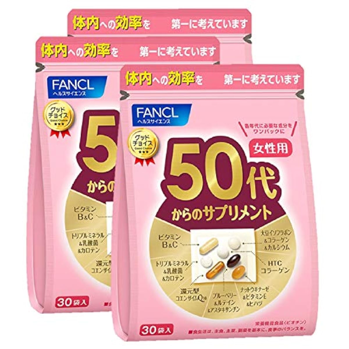 판클 (FANCL) (신) 50대에서의 서플리먼트 여성용 15～30일분 (30 포×I)