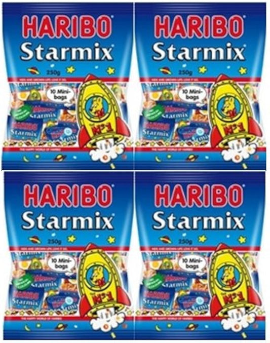 HARIBO 해리 bow 젤리 미니(개별포장 타입)250g× 4 (스타 믹스×(4 포))-