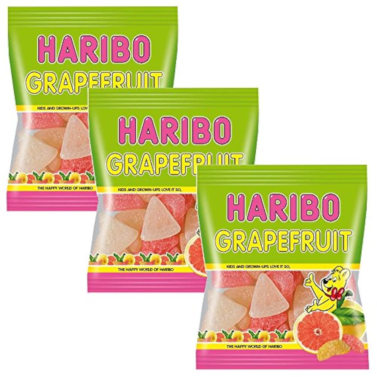 HARIBO 해리 bow 그레이프 후르츠 3 포세트(200g ×3)신맛이 어느(있는) 프루티한 젤리(독일 해리 bow)(인기 젤리)-