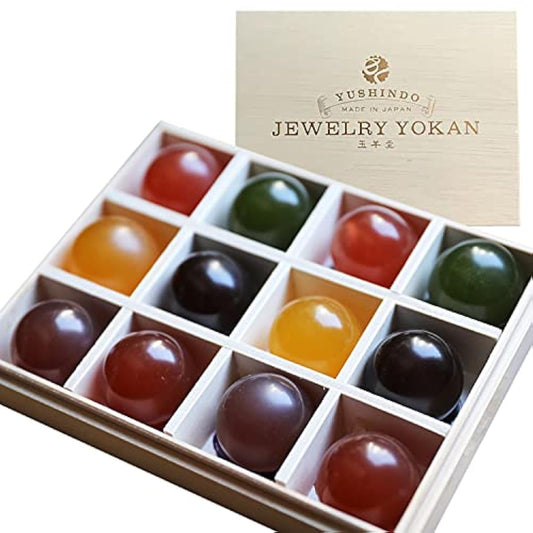 연말선물동 기프트 연하 기프트YUSHINDO쥬얼리 양갱 JEWELRY YOKAN 6종×2 개세트 옥양갱 일본식 과자 연말선물 백중 선물 어머니날 화이트 데이 선물귀 연말 선물 인기 (통상판)