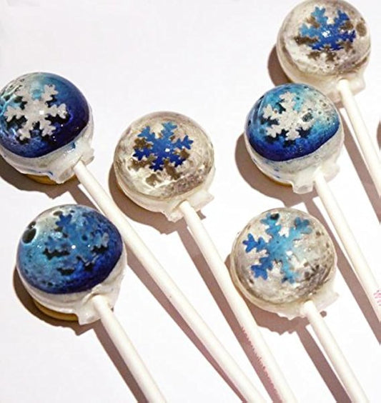아름다운 것이 지나쳐 먹을 수 없!3D ( 눈의 결정 캔디) 3D metallic snow후레이크s lollipops (1개) -