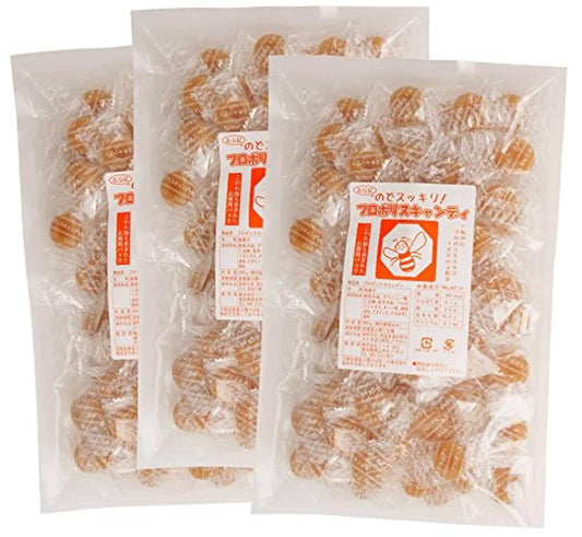 (와 케어 리)한층 더 목 깨끗이!프로 폴리스 캔디 400g × 3 포 (이득 세트)-