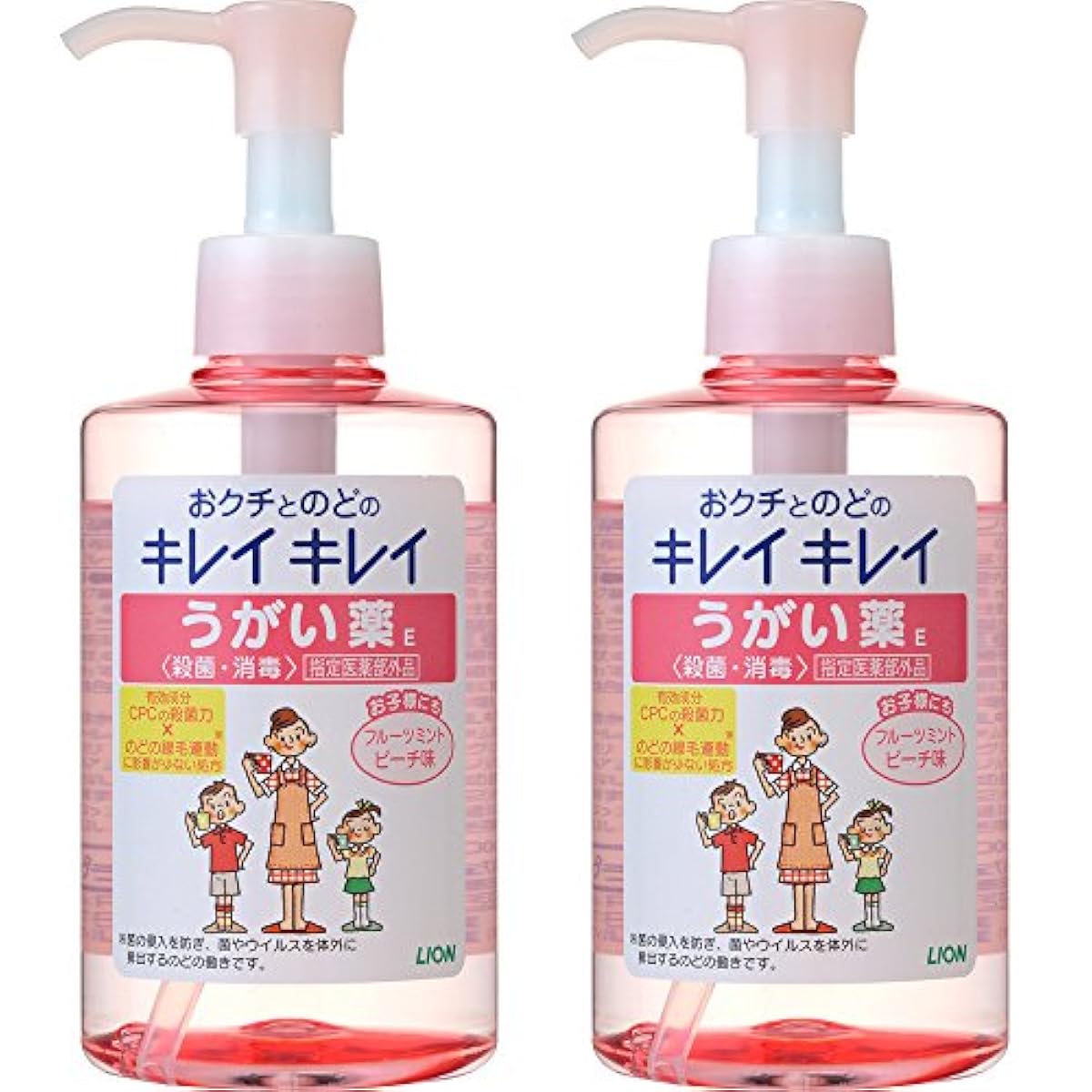 【Amazon.co.jp 한정】 깨끗한 깨끗한 양치질 과일 민트 복숭아 맛 200ml 【지정 의약 부외품】 × 2 개 아름다움 아름다움