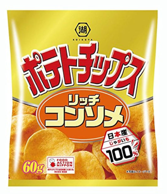 코이케야 포테이토 칩 리치맛 콘소메 60g×12 포-530247