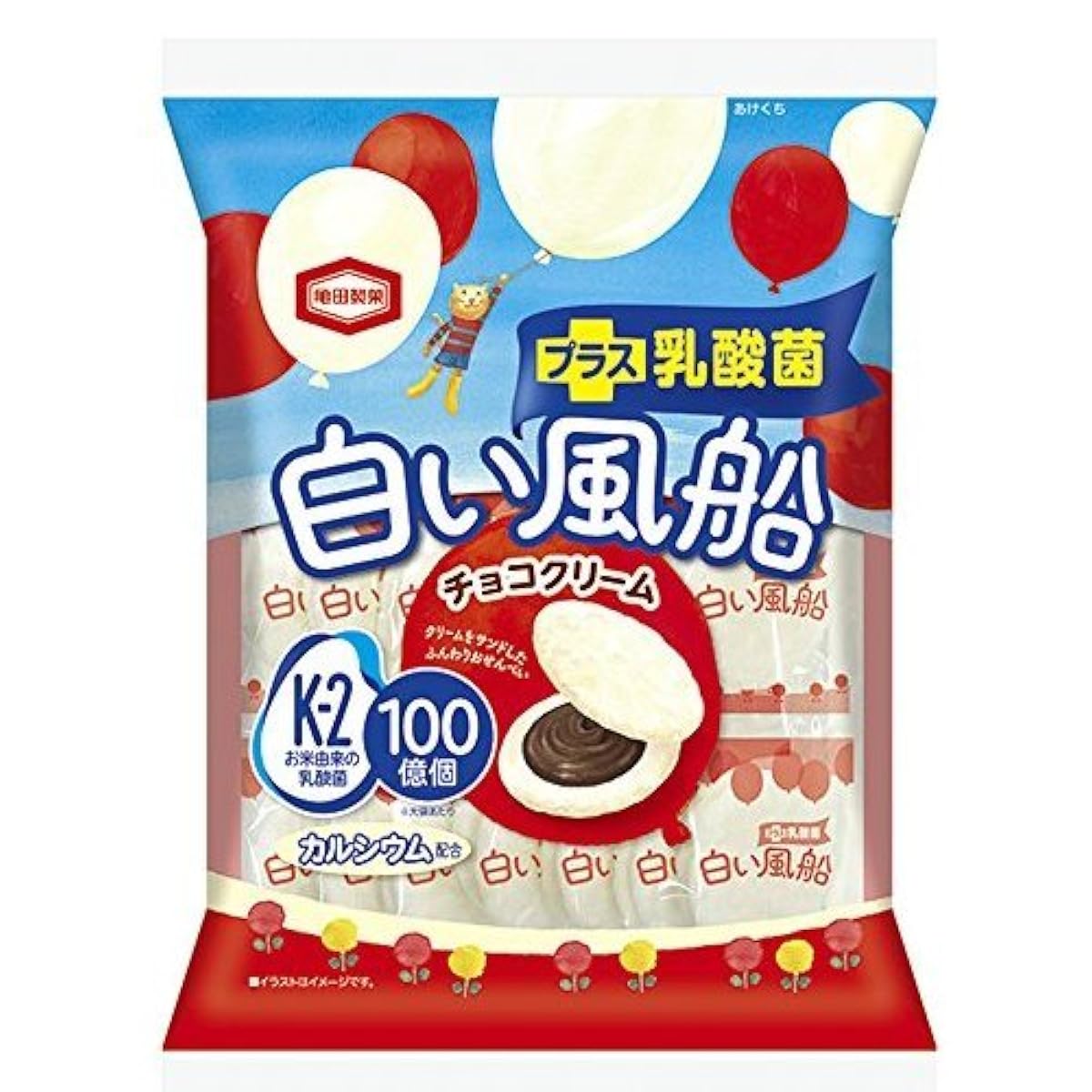 카메다 흰 풍선 초콜릿 크림 18매- (2017-03-21)