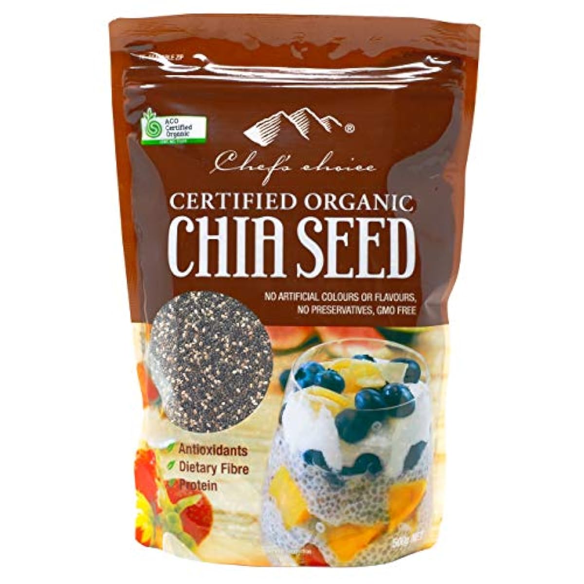 세프(chef)의 쵸이스 오거닉 치아시드(Chia Seed) 유기농 치아시드(Chia Seed) BRC lt;!-- @ 6 @ -- gt;HACCP인증 Organic Chia Seed (500g1봉지)