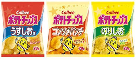 Calbee 포테이토 칩 덜 짠맛・콘소메펀치・(풀/모범/직경)해초 어소트 1008g- (2017-09-04)