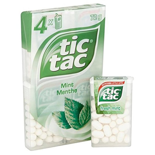 (Tic Tac (코스메틱 주름)) 플래시 민트4×16그램 (x4) - Tic Tac Fresh Mint 4 x 16g (Pack of 4) -