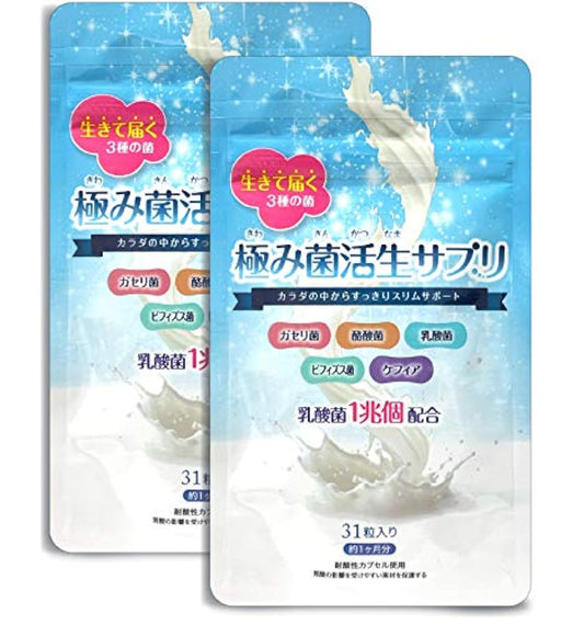 (공식)극치균 활생서플리(supplement) 31알 여윔균 서플리먼트 유산균락 산버섯 비피더스균 2 포(약2개월분)