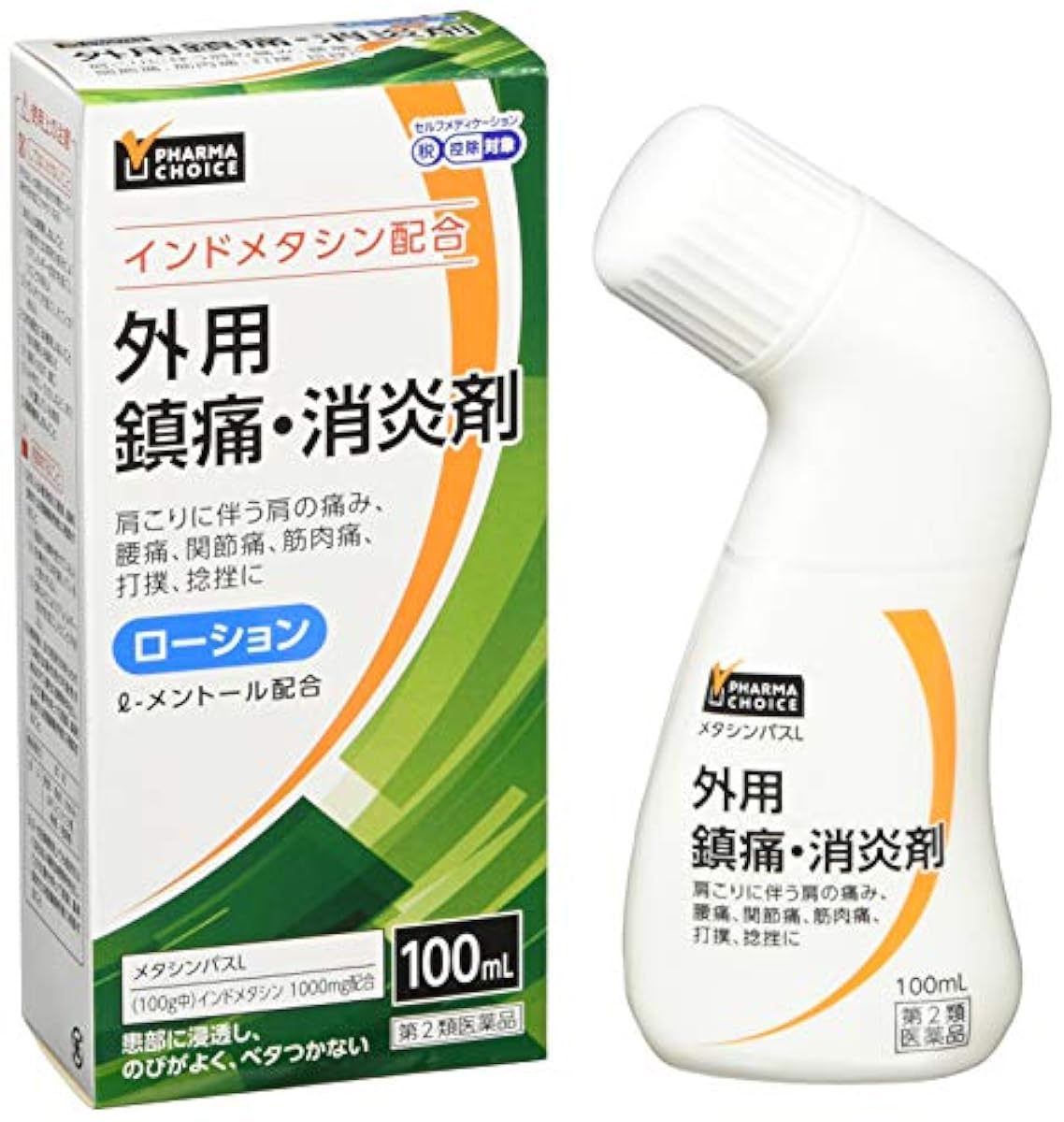 [Amazon한정 브랜드](제2류의약품) PHARMA CHOICE 외용・진통소염제 메타 동조자스L 100mL ※셀프메디케이션 세제 대상 상품
