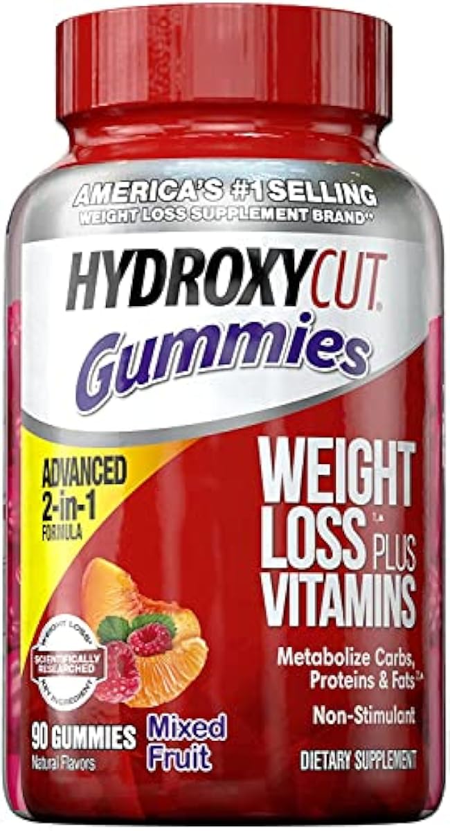 Hydroxycut Non-Stimulant Weight Loss Mixed Fruit Gummies, 90 Count