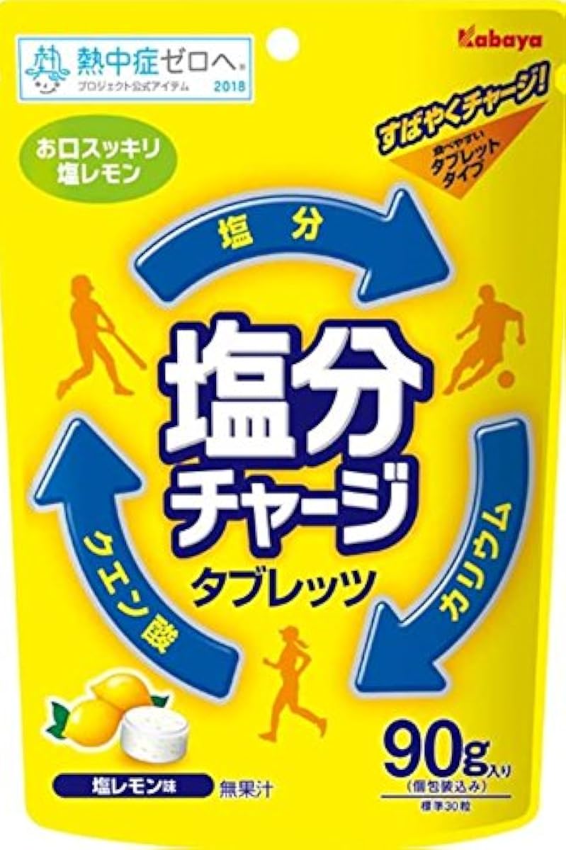 카바야 식품 염분 차지 탭 렛츠 염레몬 90g×6 포- (2018-03-20)