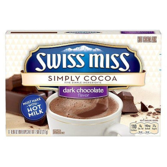 Swiss Miss Simply Cocoa Dark Chocolate 210g(8 배분)x3상자 스위스 미스 심플리 코코아 다크 초콜릿 -