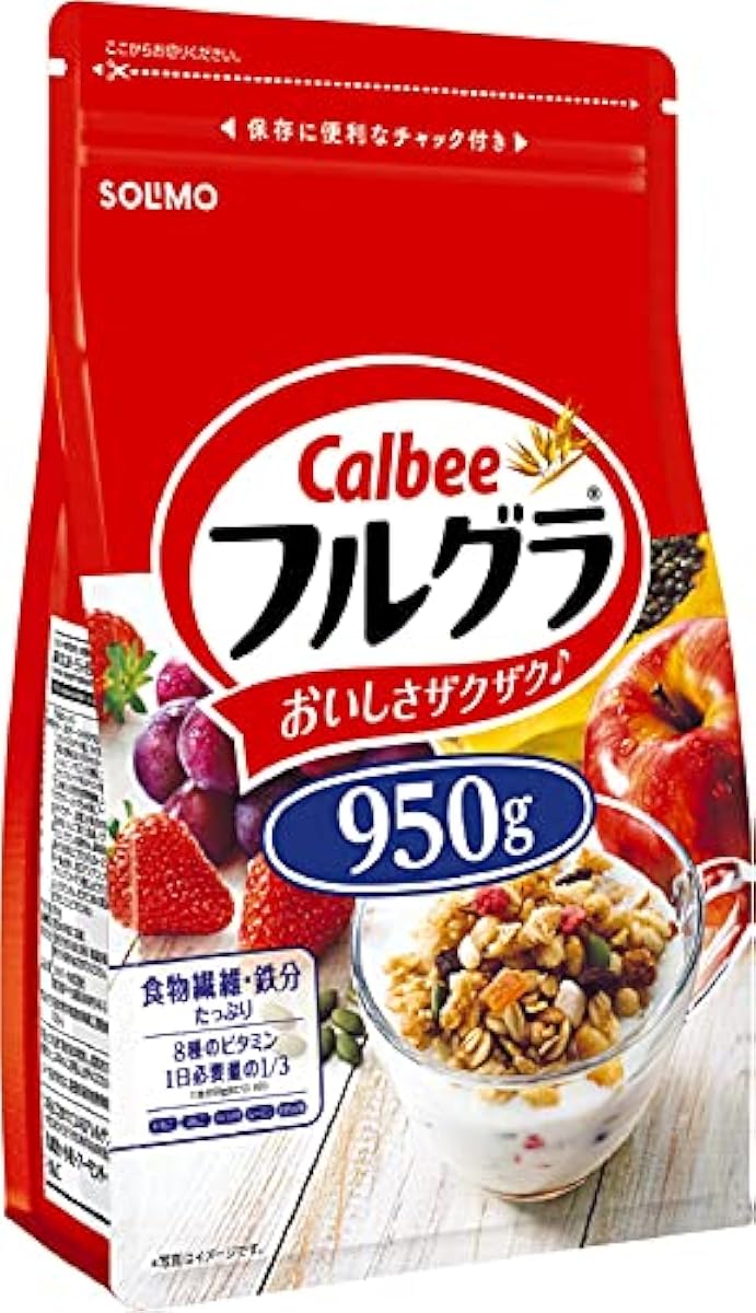 [Amazon브랜드] SOLIMO Calbee 후르츠 그래놀라 950g×6 포