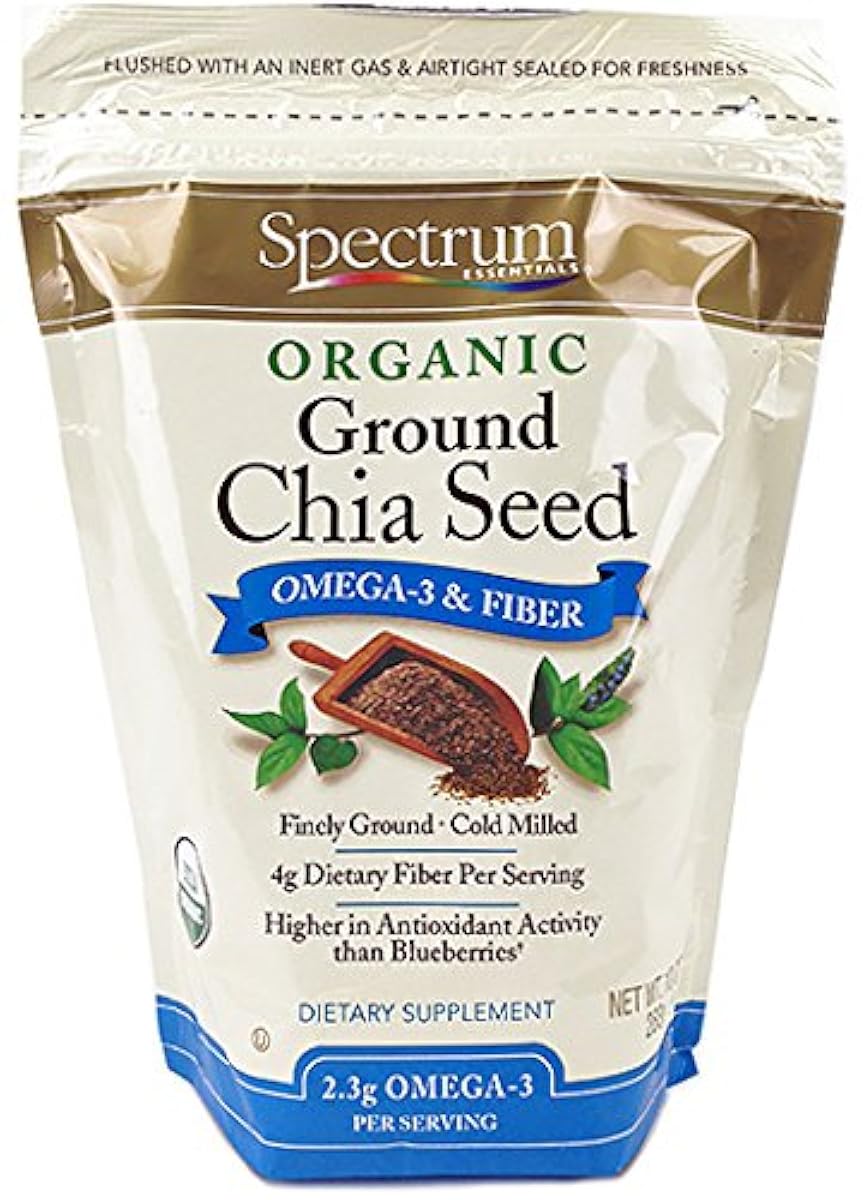 Spectrum Essentials(spectrum essentional의 \/ 오거닉 그라운드 치아시드(Chia Seed) 283g \/ 분말 타입)(병행수입 상품)