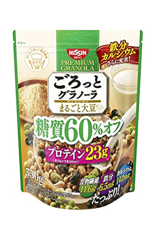 닛신시스코 경 #과 그라 노라 당질60%오프 통째로 대두 350g×6 포