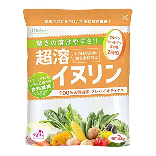 LOHAStyle(로하스(Lohas) 타일)초용inulin 2kg 특허 신청 기술즉 용타입(수용성 음식물 섬유 Non-GMO)