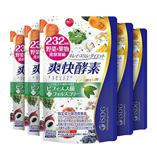 ISDG 효소 서플리먼트 다이어트 서플리(supplement) 232종류 야채 과일 발효 응축 120알/대 5 개세트