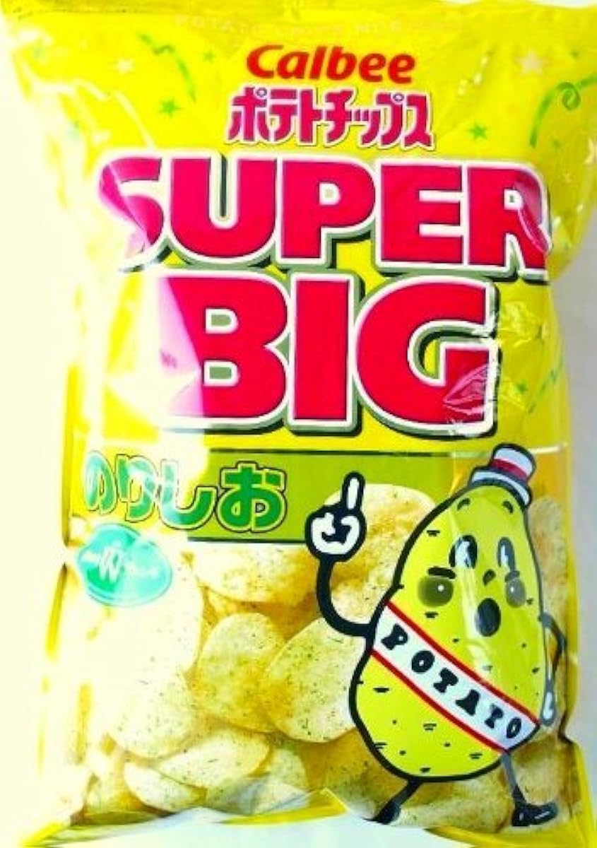 Calbee Calbee 포테이토 칩 짭짤한 김 맛 슈퍼 빅 SUPER BIG 466g-