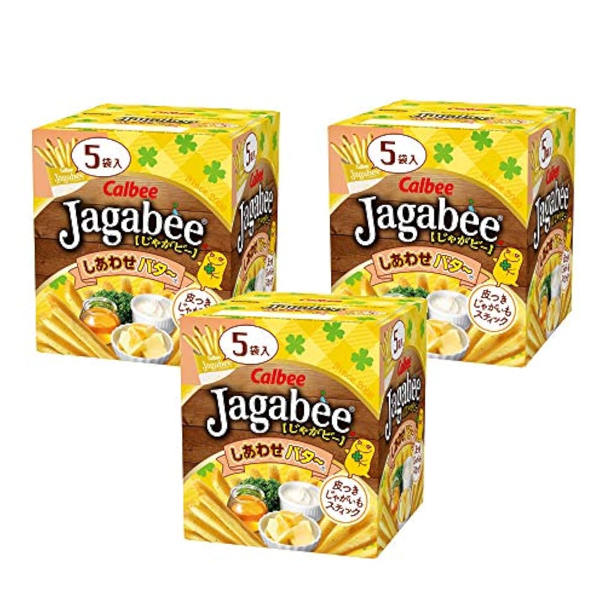 Calbee Jagabee 시아와세버터 허니버터~ 80g(16g×5 포)×3개