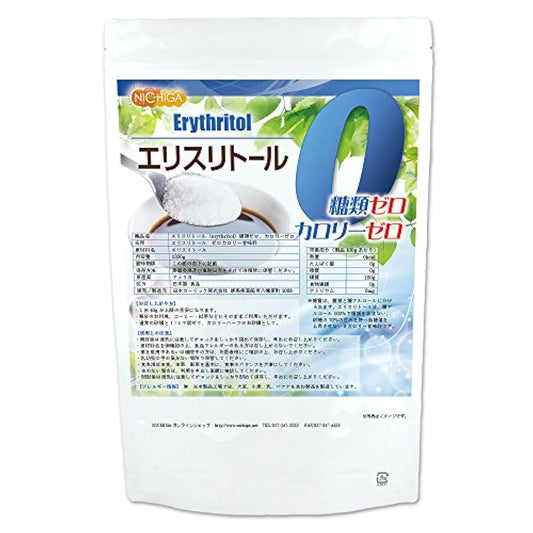 에리 소매치기 tall (erythritol) 1200g [01] 당류 제로 칼로리 제로 [희소당 천연 감미료 당질 제한 설탕 대체 감미료] NICHIGA(니치가)-
