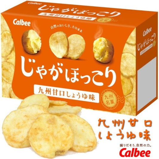 Calbee 가고시마 공장 오리지날 쟈가 법짝 큐슈 단맛 간장(20g×6대입)-