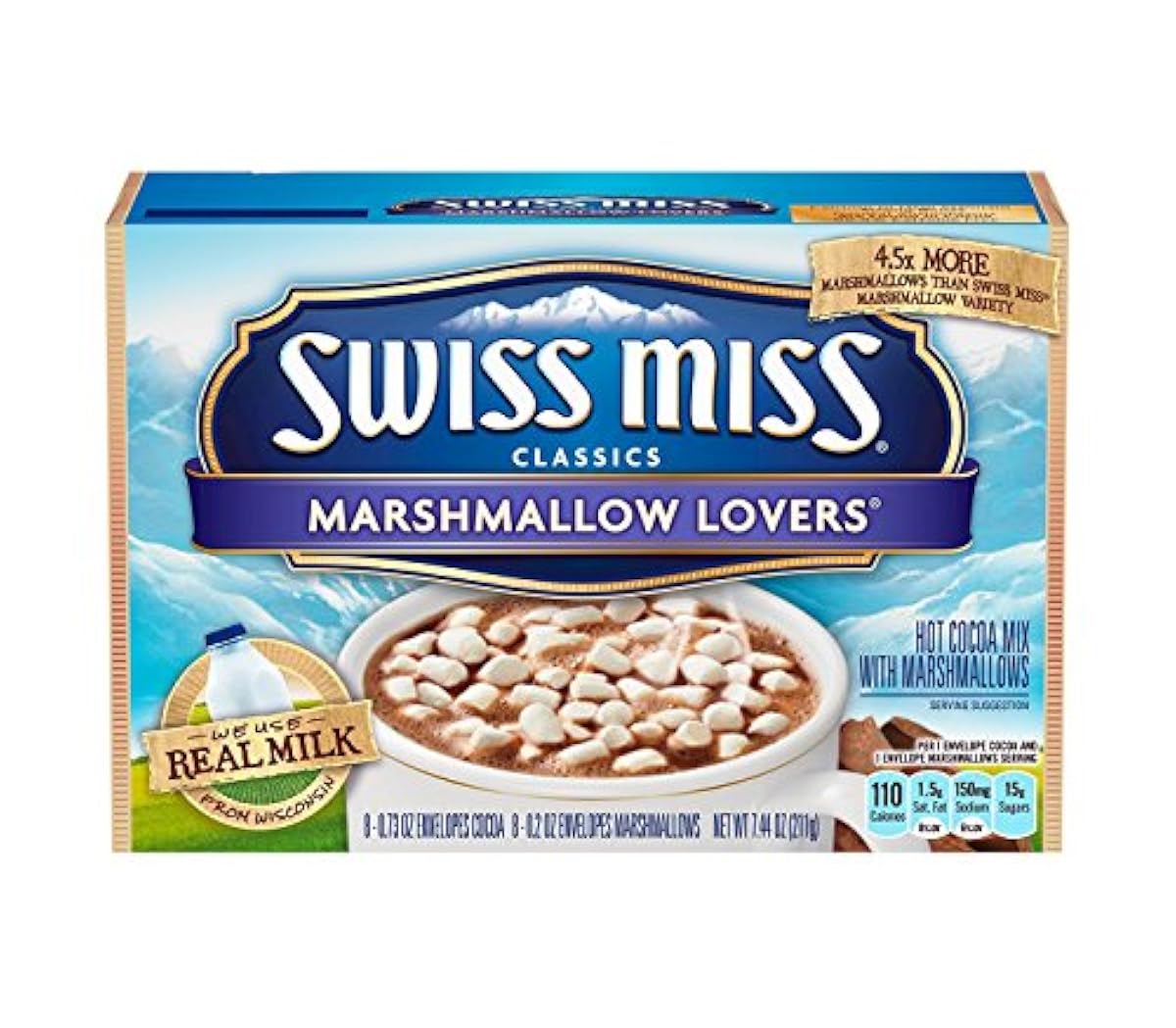 Swiss Miss Classics Marshmallow Lovers Hot Cocoa Mix 스위스 미스 classics 마시멜로 LOVERS 핫 코코아 믹스 8컵분 -