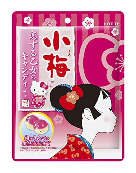 롯데 코메와 헬로 키티 사랑 하는 아가씨의 캔디(대) 60g×10개-14206