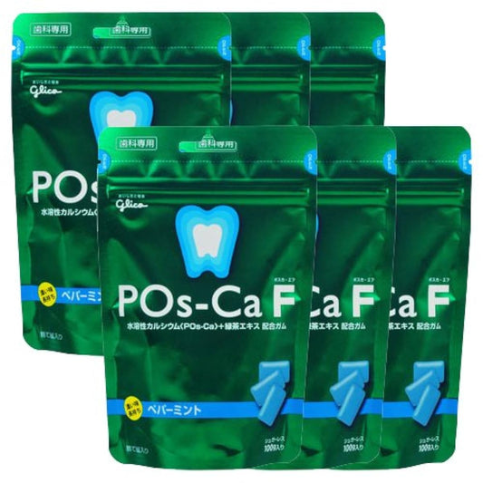 치과 전용 포스카 ・ EFF POs-Ca F 파우치타입 타입 100g × 6 포 페퍼민트-