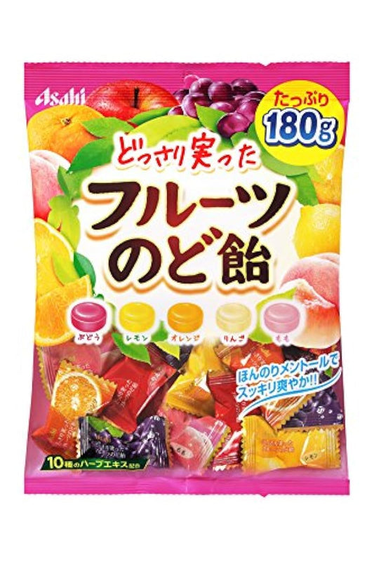 아사히 그룹 식품 듬뿍(많이) 여문 후르츠 목캔디 180g- (2016-08-23)