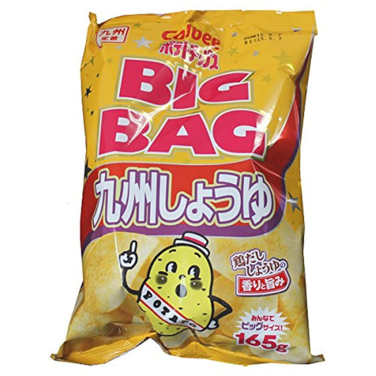 큐슈 한정☆Calbee Calbee 포테이토 칩 큐슈 간장 빅 백 165g-