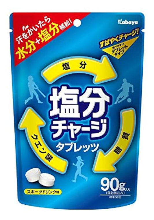 카바야 염분 차지 탭 렛츠 90g×6 포-