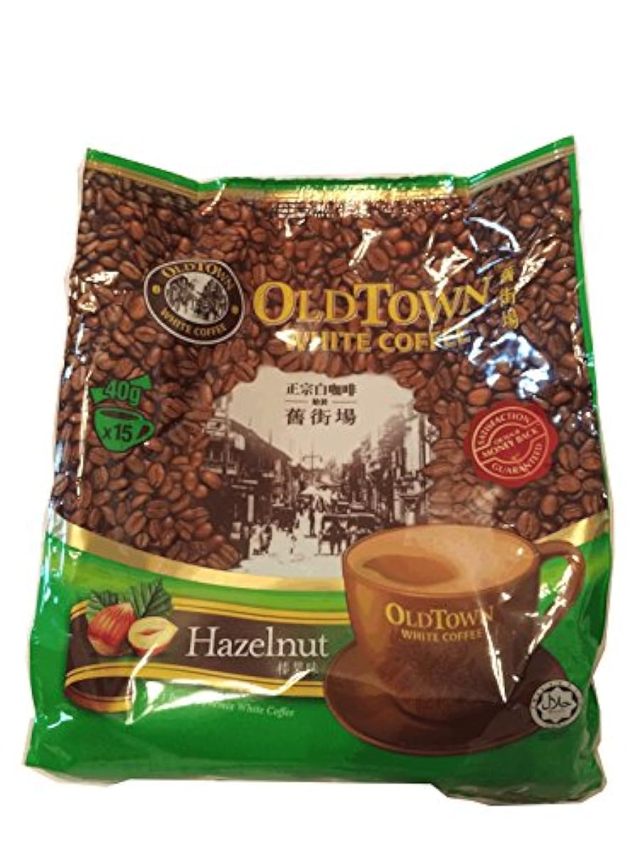 OldTown White Coffee Hazelnut 올드 타운 화이트 커피헤이즐 넛츠맛 3 in 1 40gx15 Sachets (600g) -