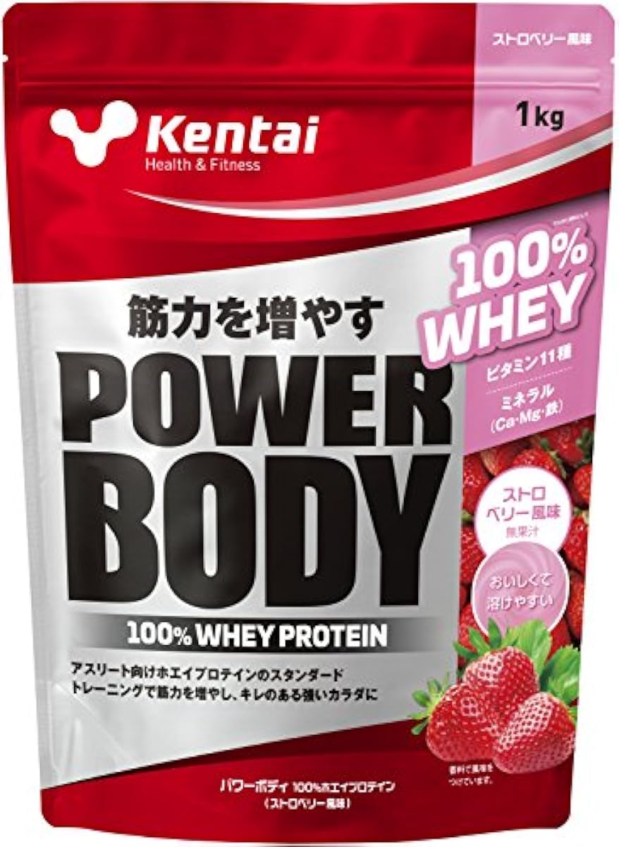 Kentai 파워 바디100%호에이푸로테인 스트로베리 향 1kg